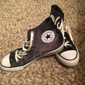 Black Velour Converse